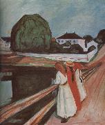 Edvard Munch The Children on the bridge oil painting on canvas